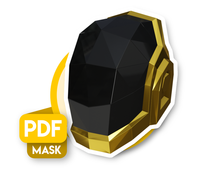 Daft Punk Gold Helmet Templates (pdf)