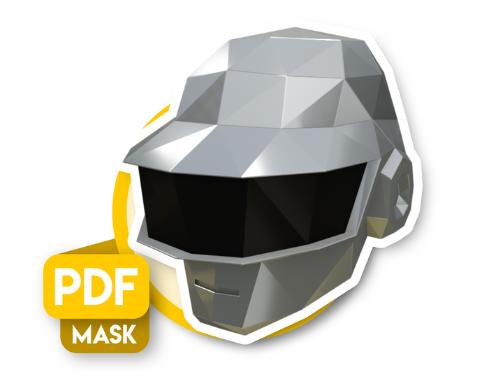 Daft Punk Silver Helmet Templates (pdf)